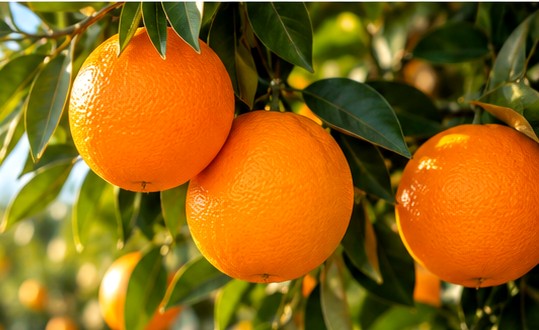 Oranges on a tree